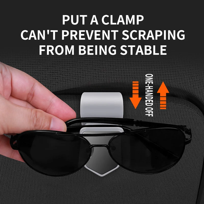 Car Sunglasses Frame Carbon Fiber Bills Glasses Clip Multi Function In Car Creative Eye Box Card Double Headed Clip On Board Kit