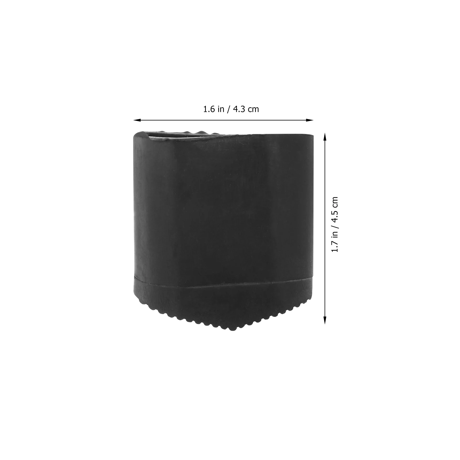 4PCS Ladder Feet Covers 25x43 Black Silicone Pads Carpets Tiles Floors Extension Foot Protectors Anti Slip Durable Mats