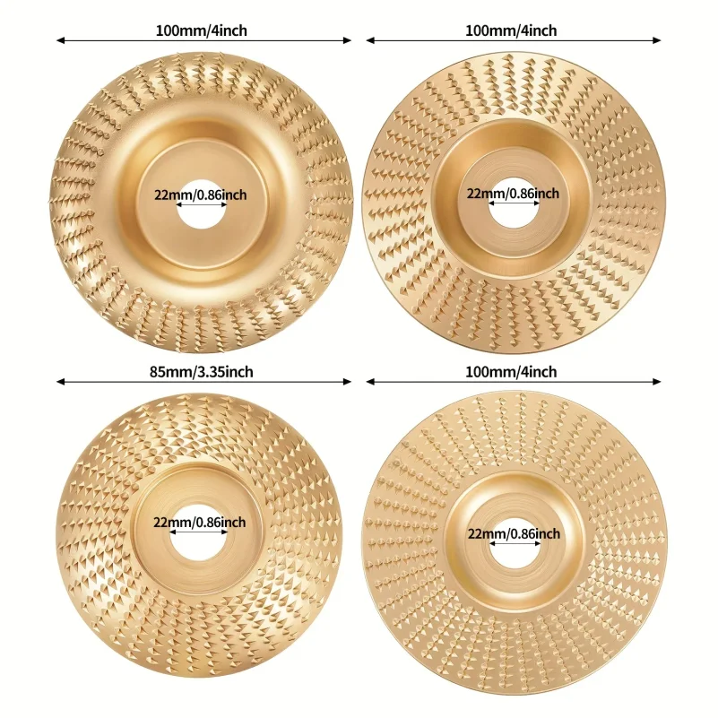 5pcs Angle Grinder Wood Carving Disc Set