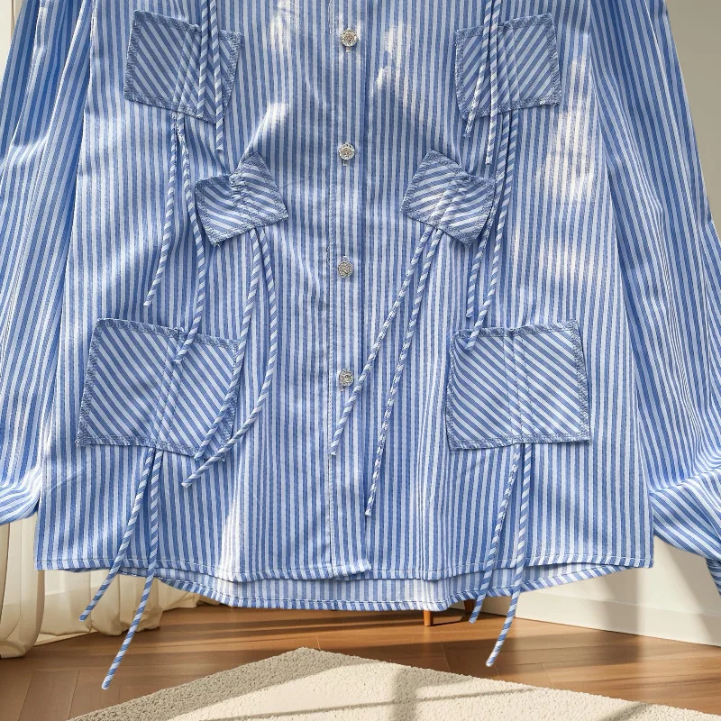 

Шикарная блузка с уникальным дизайном для женщин на весну и осень, супер фея, нежный дворцовый стиль, шифоновая рубашка с темпераментом первой любви