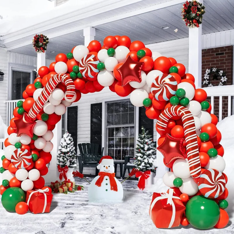 

2024 Christmas Foil Balloon Arch Set Gift Box Christmas Candy Decoration Christmas Eve Party Holiday Decoration Balloons