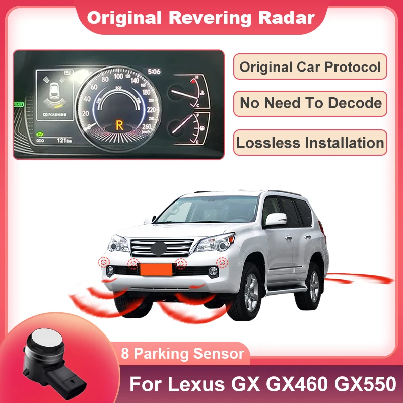 Parking Sensors For Cars Reversing Radar Assisted Automatic Monitor Digital Display For Lexus GX GX460 GX550 Smart Car System