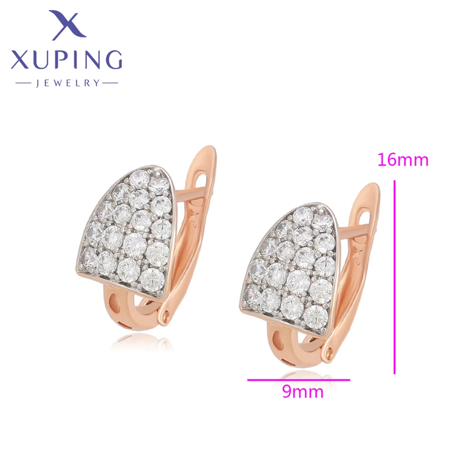 Xuping Jewelry New Arrival Fashion Gold Color Hoop Earrings for Women Girl Party Gift A00896080