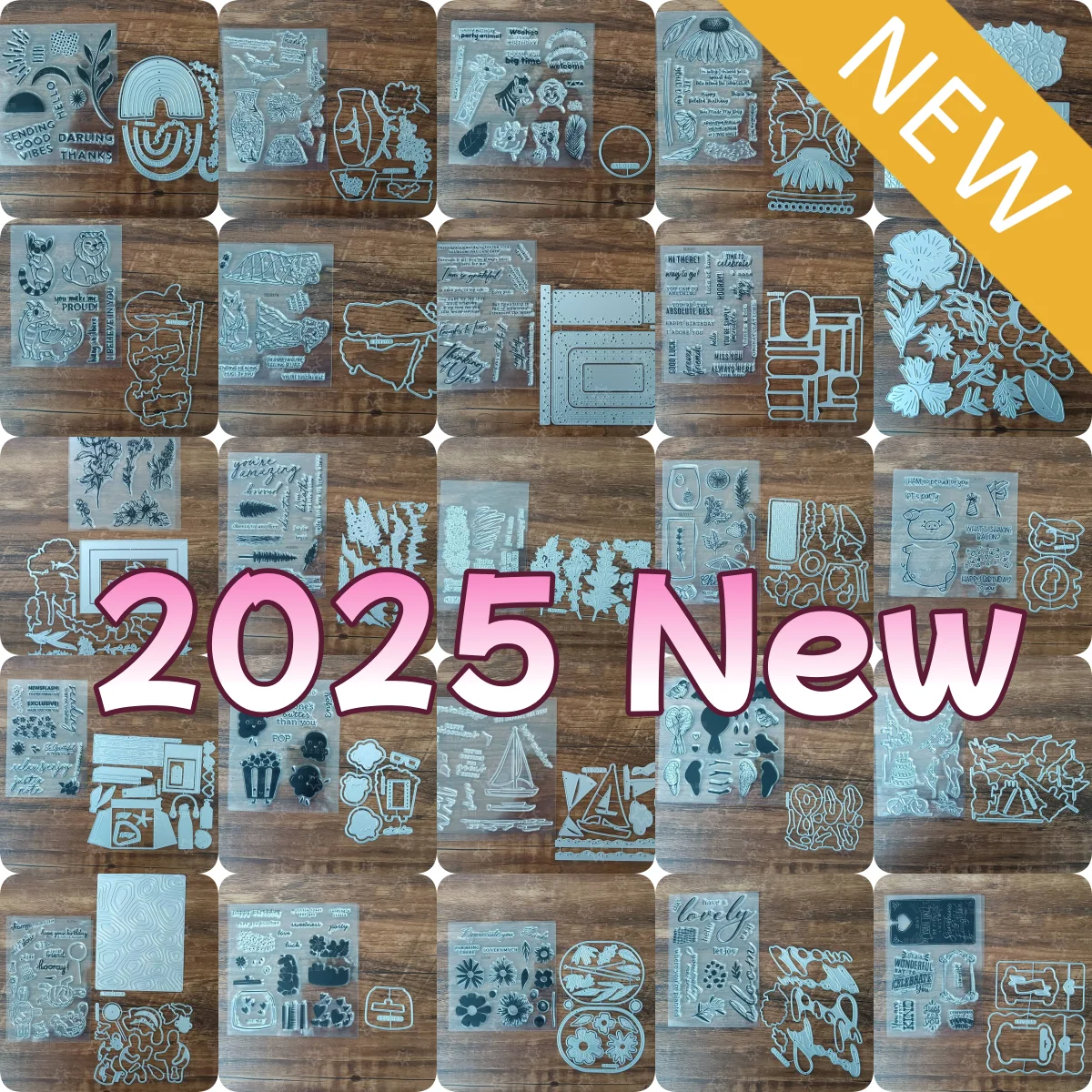 

2025 New Jar Blooms Abloom Feathered Piggy Sunrise Sailing Garden Metal Cutting Dies Clear Stamps Hot Foil for DIY Making Card