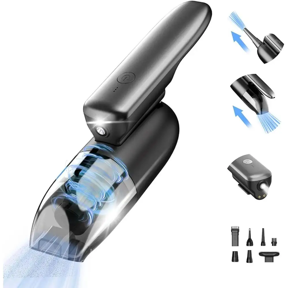 10-in-1 Cordless Car Vacuum Portable 10000Pa Suction HEPA Filter Modular Design with LED Light Home and Car Cleaning