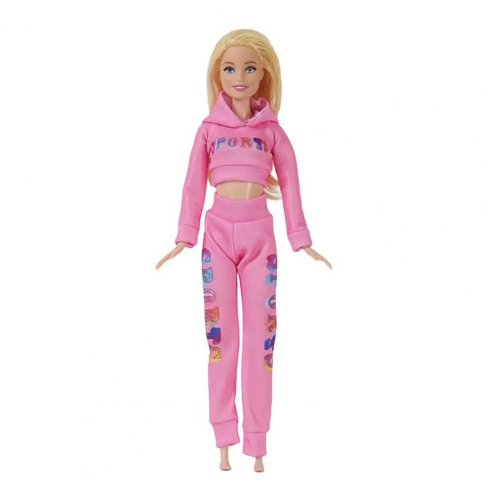 Doll Tracksuits Doll Running Gear Set 11 Inch Doll Clothes Hooded Sports Suit Outfits for Girls Encourage Exercise for Active