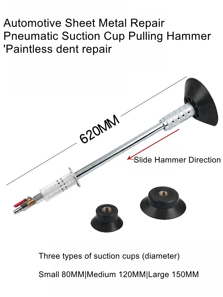 Pneumatic Pulling Hammer Dent Repairer Pneumatic Vacuum Sucker Free Sheet Metal Painting Car Profile Repair Puller