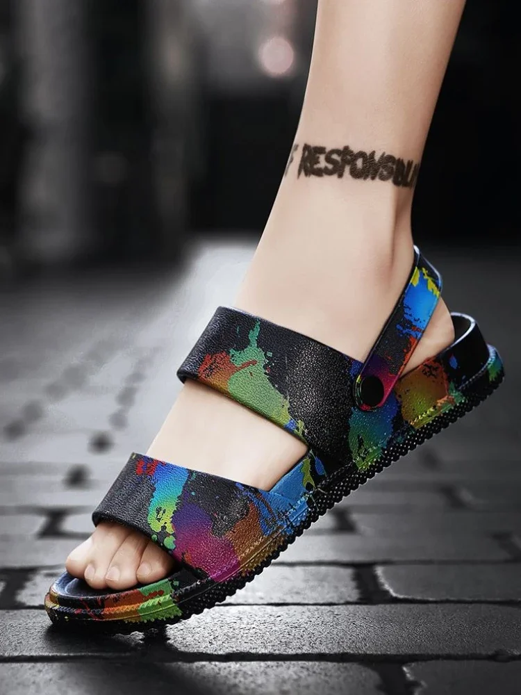 

Мужские сандалии на платформе, высокое качество, дышащая летняя распродажа, японская дешевая жидкость, 2025 стилей, стильная мужская обувь