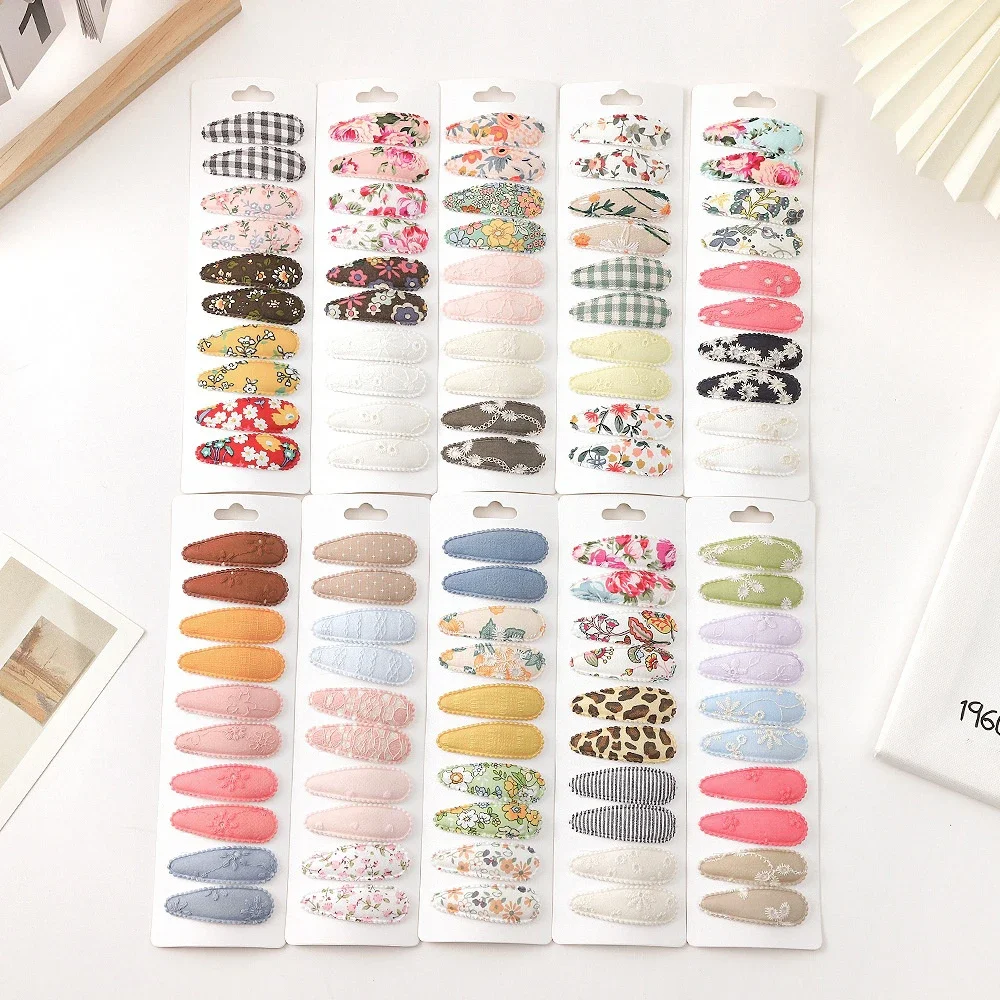 

10Pcs Kids Cartoon Colorful Hair Clips Star BB Hair Bangs Hairpin for Girls Candy Love Duckbill Clip Cute Hair Accessories