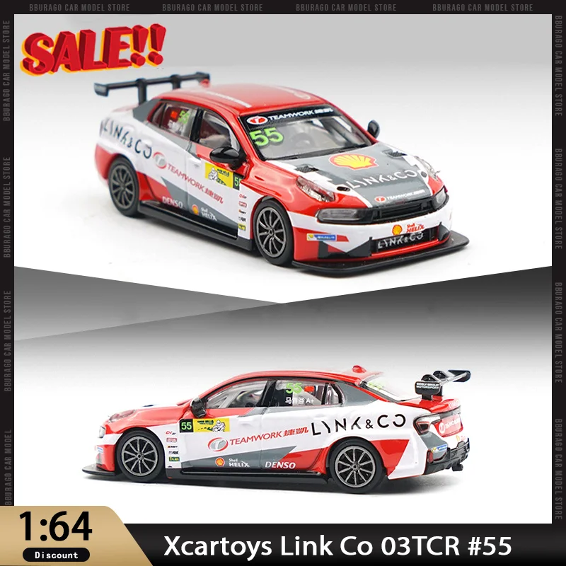 In Stock Xcartoys 1:64 Link Co 03tcr #55 Alloy Miniature Diecast Model 2021 Tcr Asia Racing Car Model T1-11 Custom Toys Kid Gift