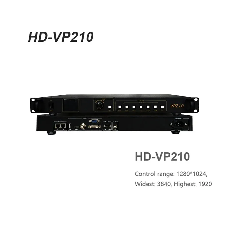 HD-VP210 3-in-1อันทรงพลัง HD-VP410ตัวควบคุมหน้าจอ LED รองรับตัวประมวลผลวิดีโอส่งการ์ดและ U-Disk Play