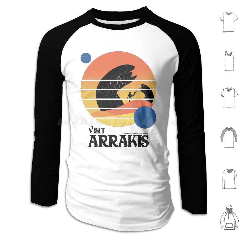 Visit Arrakis Hoodie cotton Long Sleeve 2020 Movie Fan Art Rbpartnerprogram House Faction Logotype Logo Symbol