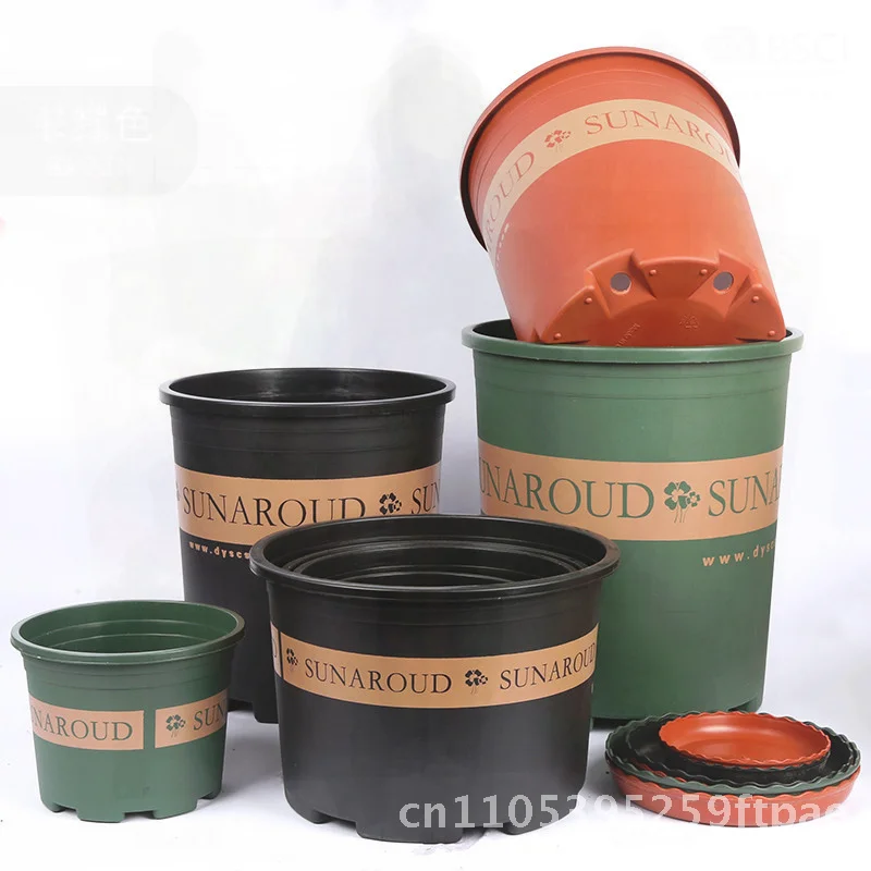 Second Generation Chunky Flower Pot Large Caliber Plastic Green Rose Fleshy Thickened Gallon Pots