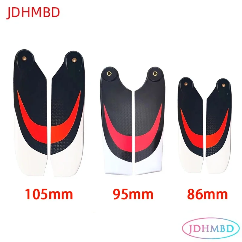 

JDHMBD High Quality Carbon Fiber 86mm 95mm 105mm Tail Blades for Align Trex 550 600 700 KDS A7 XL GARTT SAB RC Helicopter spare