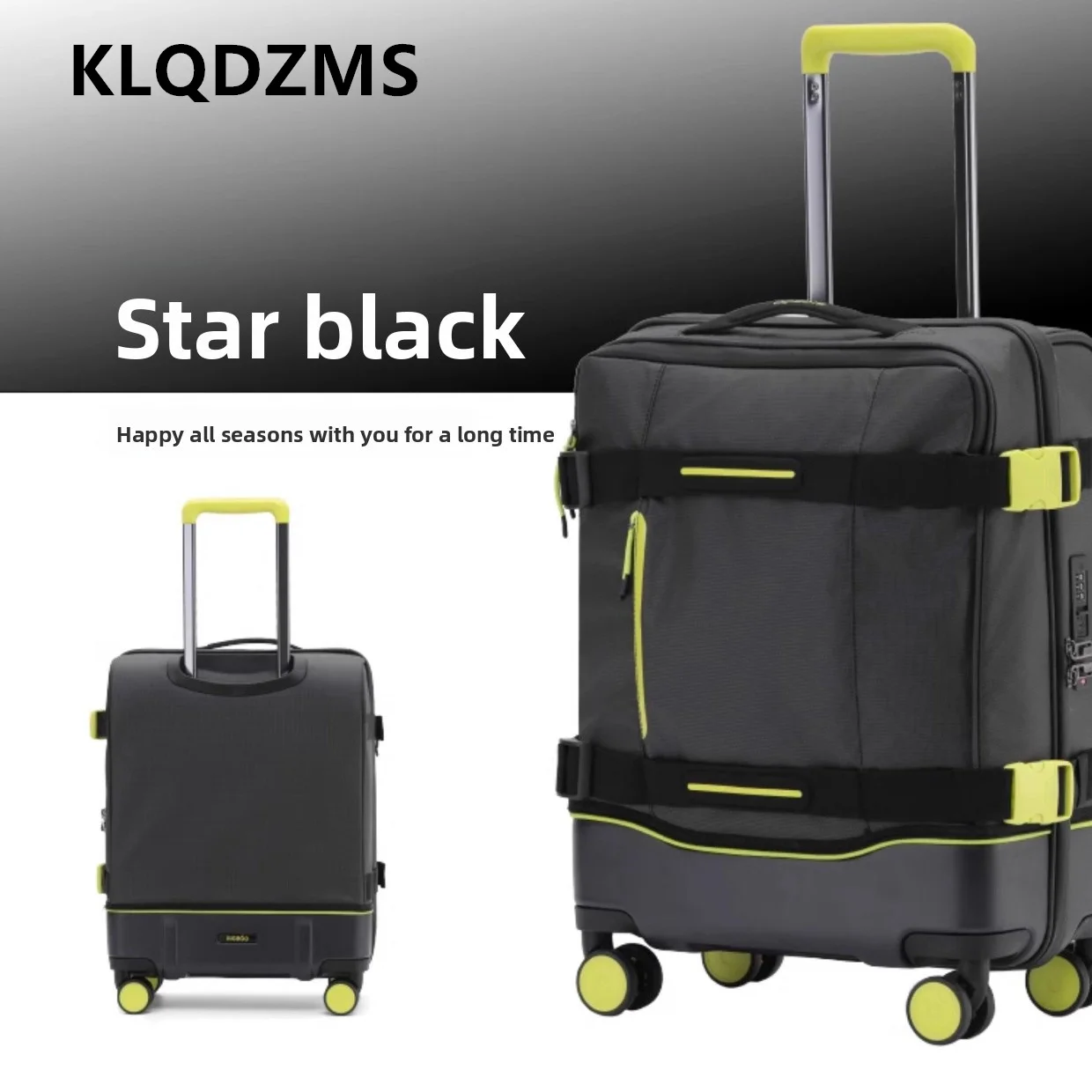 KLQDZMS Rolling Suitcase Oxford Cloth Boarding Box Large Capacity Trolley Case 20