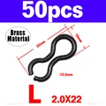 50pcs Matt Black L