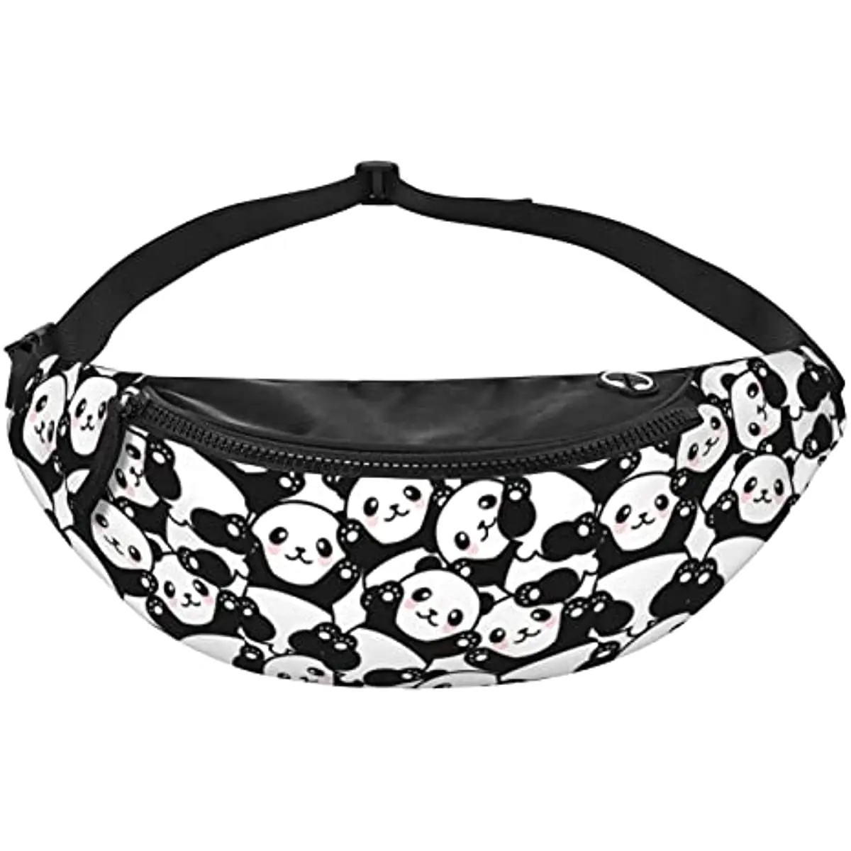 Grappige Panda heuptas heuptasje buitensport en vrije tijd Messenger Bag Crossbody borsttas voor mannen en vrouwen Casual