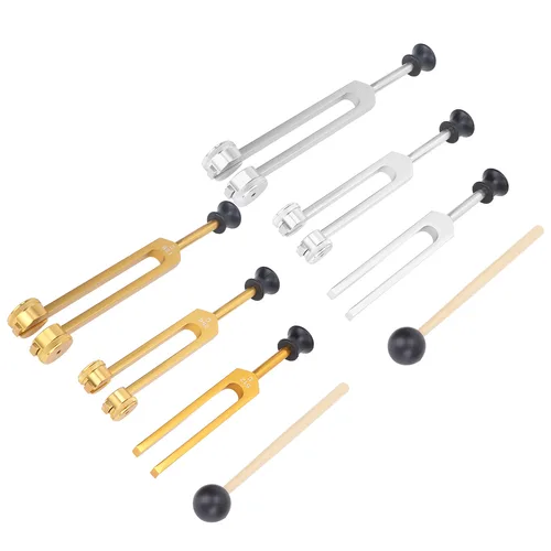 Juego de diapasones de aleación 128 256 512Hz instrumento de curación de diapasón portátil para clínica casera