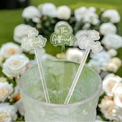 50pcs Decoration Party Table Decoration Graduation Drink Stirrer Personalised Printing Party Cocktail Stirs Baptism Swizzle
