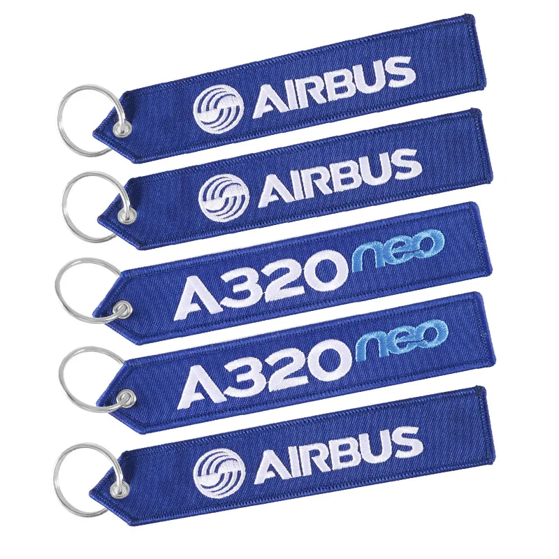 Color Boeing Embroidered Cloth Embroidery Motorcycle Car Keychain AIRBUS A320 A350 Key Chain BELUGAXL Fabric Embroidered Keyring