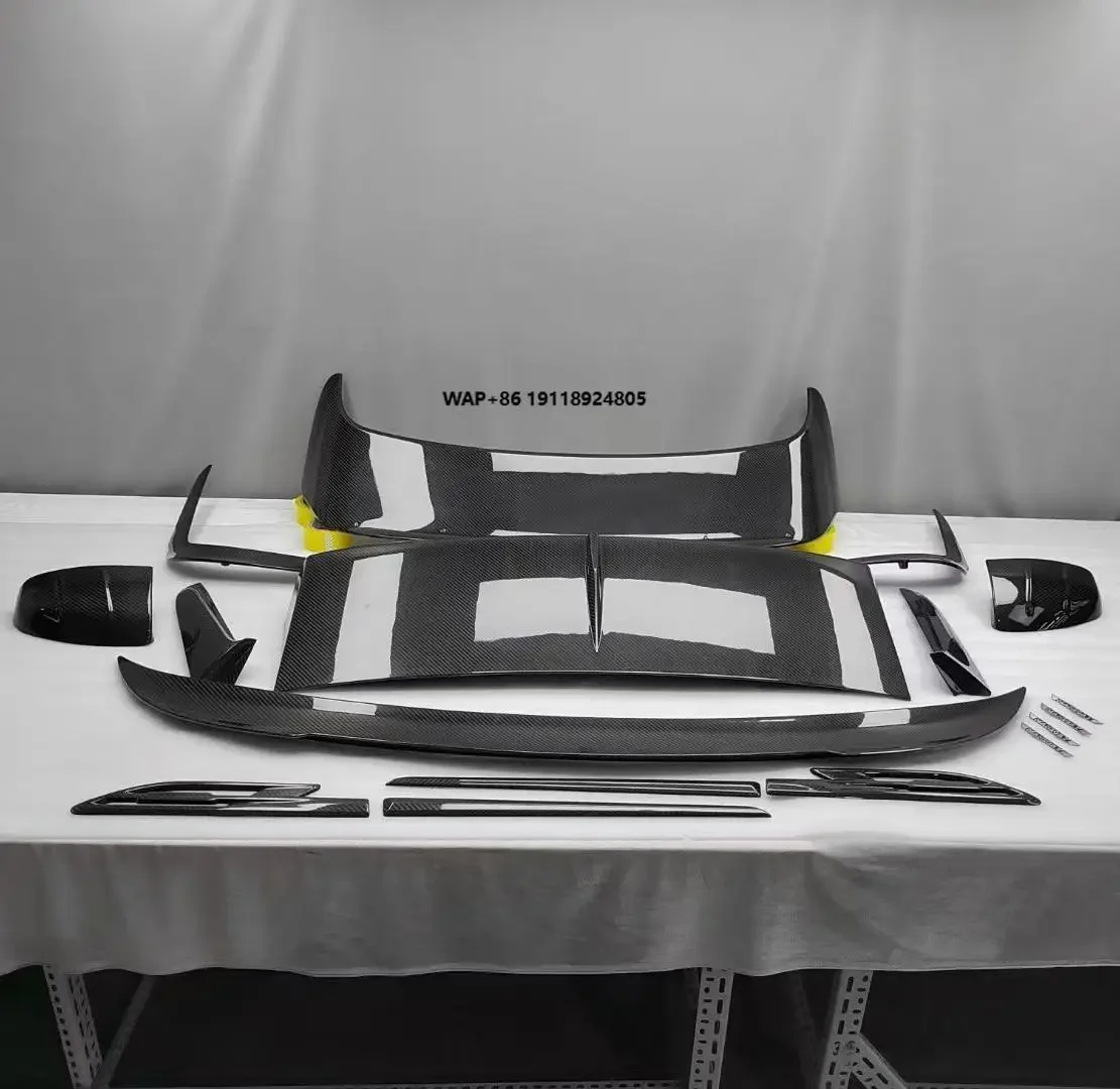 Mansori Body Kits for Bentayga Excellent Quality Dry Carbon Fiber Rear Spoiler Top Wing Side Fender Vents Mirrors