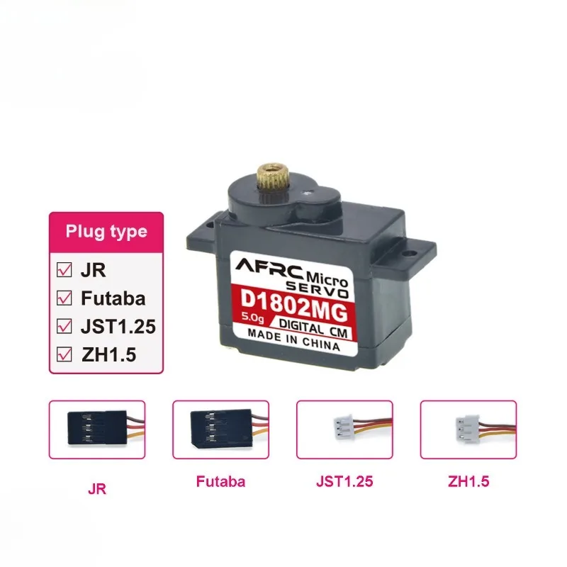 

D1802 5g Coreless Motor Plastic Digital Micro Servo 3.7-6V for RC Model Micro Airplane Helicopter Robot DIY Parts