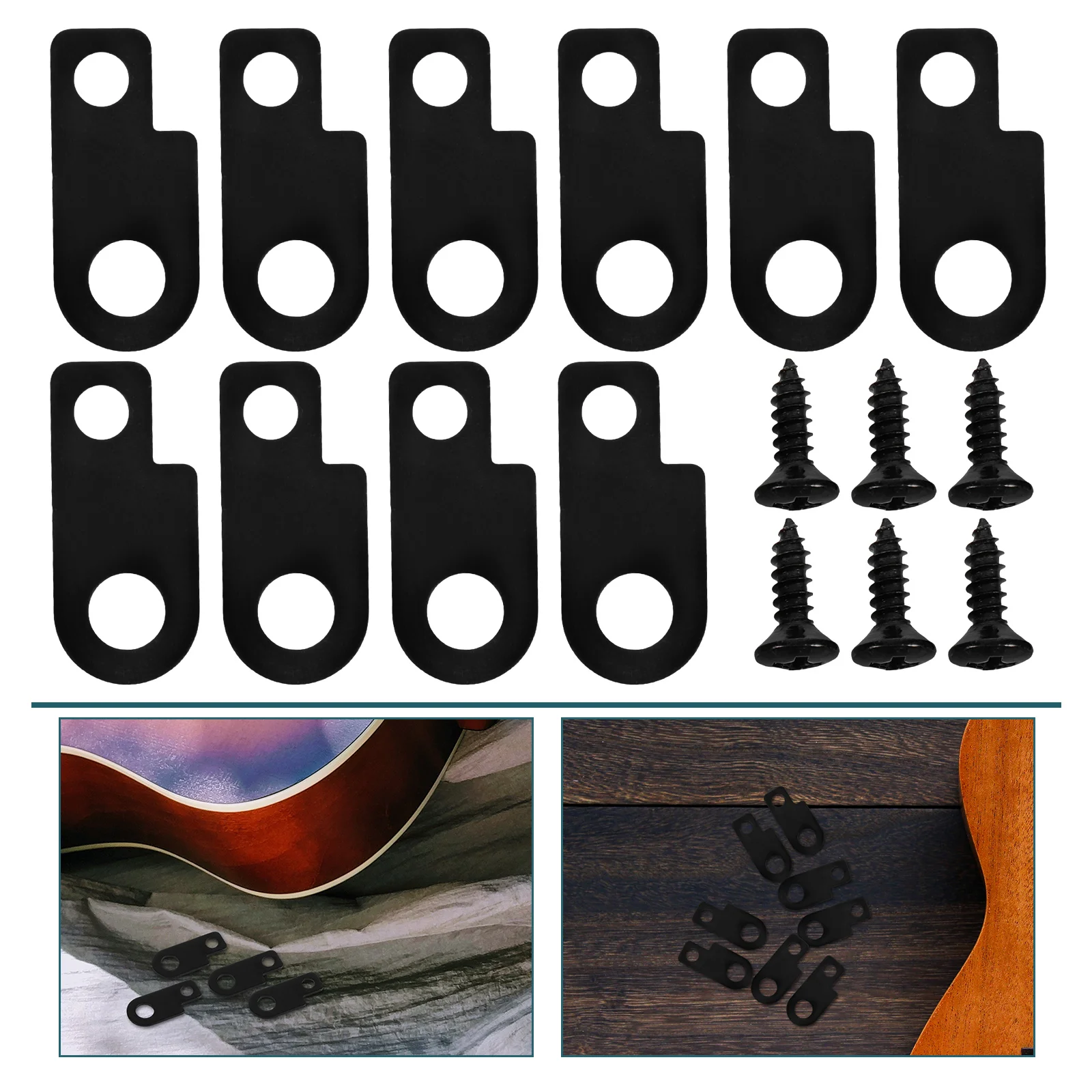 

16 Sets Electric Guitar Lock Parts Pedal Board Holder Effects Screws Base Accessories Metal Kit for Mounting