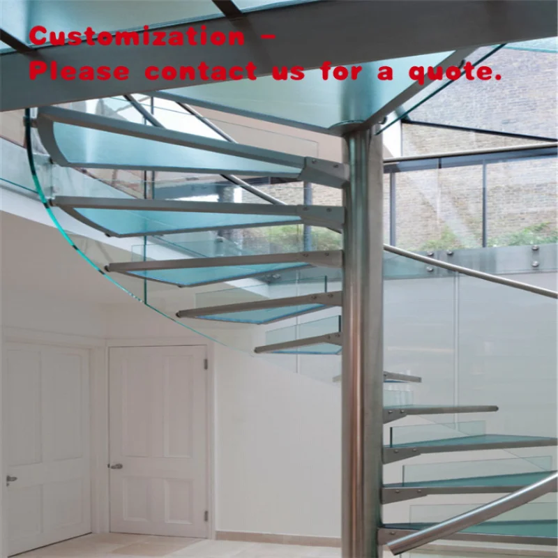 

Custom.Factory Custom Art Элегантная белая стальная лестница с настилом и стеклянными ступеньками Распродажа