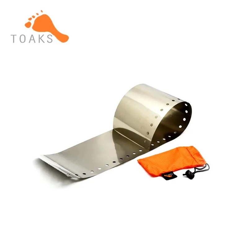 TOAKS Titanium Ultralight Windscreen Camping Stove WindShield Windproof Accessories WSC-01