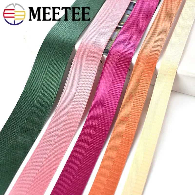 5Meters 20-50mm Nylon Webbing Tape Decorative Bag Backpack Strap Safety Belt Dog Collar Thick Ribbon Band DIY Sewing Accessories