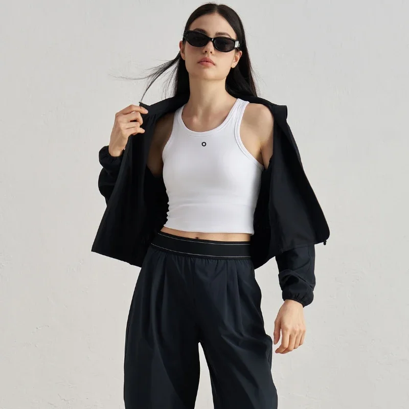 

Fitness Yoga Vest Black Sleeveless Pilates Tops Running White Slim Tank Top Women Sports Casual Versatile Golf Tennis Vest