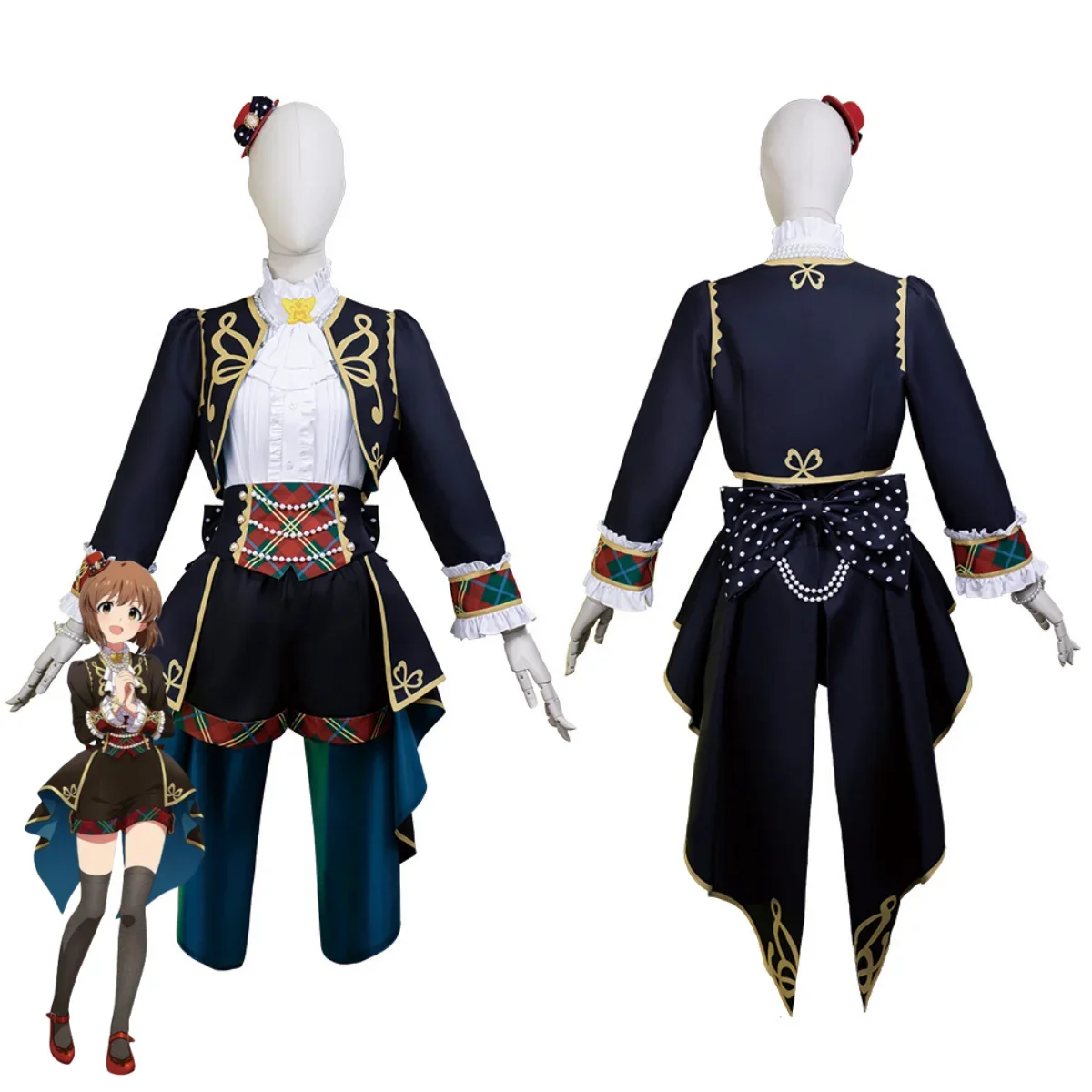 Anime Game THE IDOLM@STER MILLION LIVE! Tenkubashi Tomoka Cosplay Costume Black Evening Dress Coat Uniform 2025 Halloween Suit