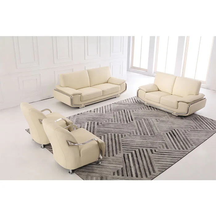 

Modern Fashion Genuine Leather Hotel Office Leisure 1+2+3 Leisure Living Room Sofa