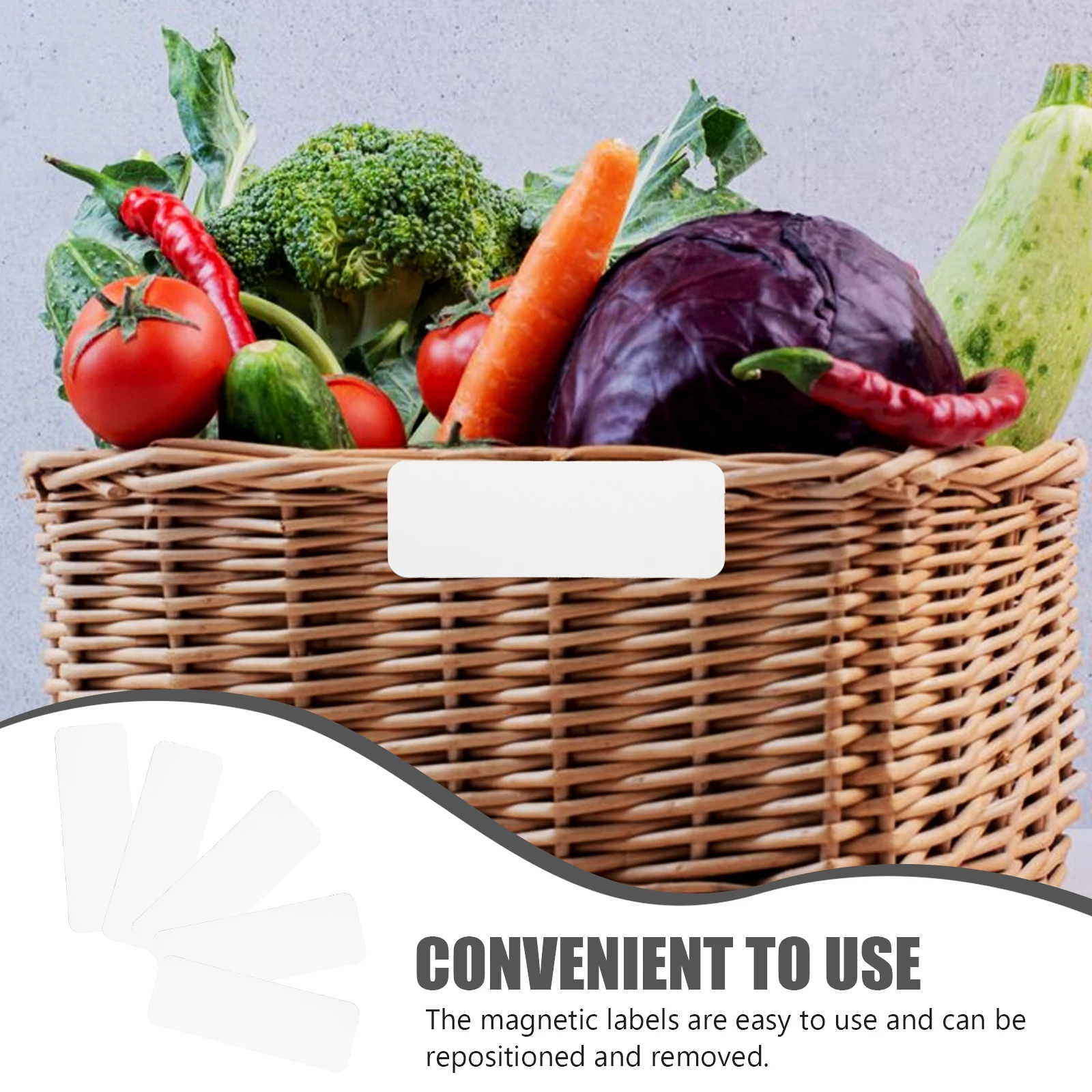 

54Pcs Magnetic Labels Dry Erase Whiteboard Writable Magnets Flexible Magnetic Label Strips Office Classroom Refrigerator