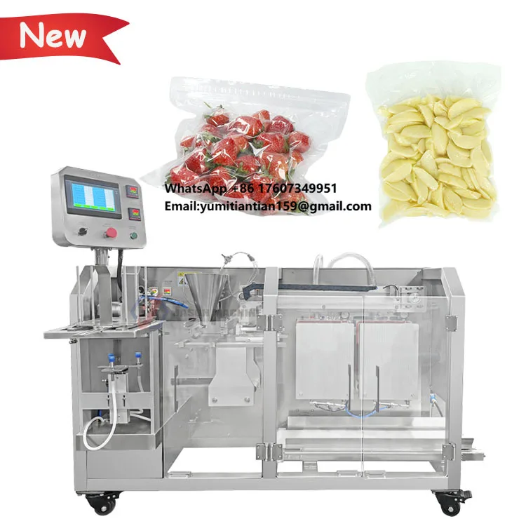 Máquina Automática de Envasado al Vacío en Doypack para Pepinos y Papas, Máquina de Envasado de Frutas y Verduras en Bolsas con Cierre