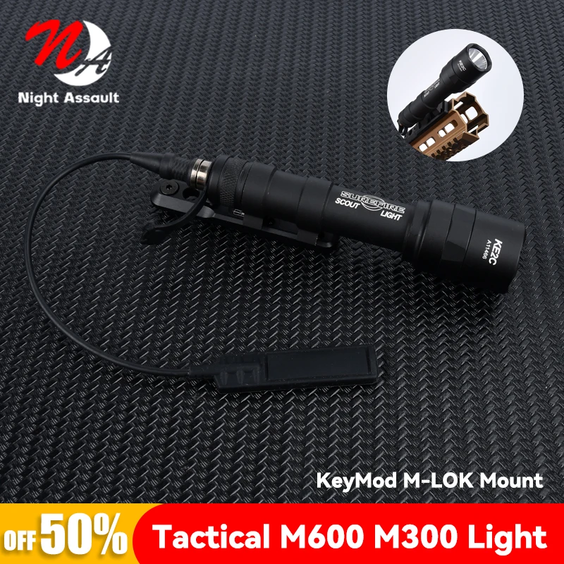 

Tactical Flashlight Offset Mount KeyMod M-LOK Thorntai Adaptive Light Base For Surefir M300 M600 Scout Flashlight Weapon Light