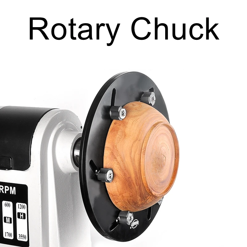 Aluminum small household wood turning lathe special self-centering rotary chuck for bottom repair