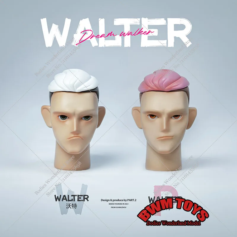 EMPTY 1/6 Scale Trendy Male Soldier WALTER PART2PARK Head Sculpt with Replaceable Face Eyeball Model For 12inch Action Figure