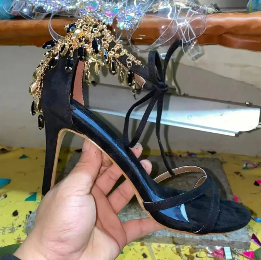 black suede 10 cm