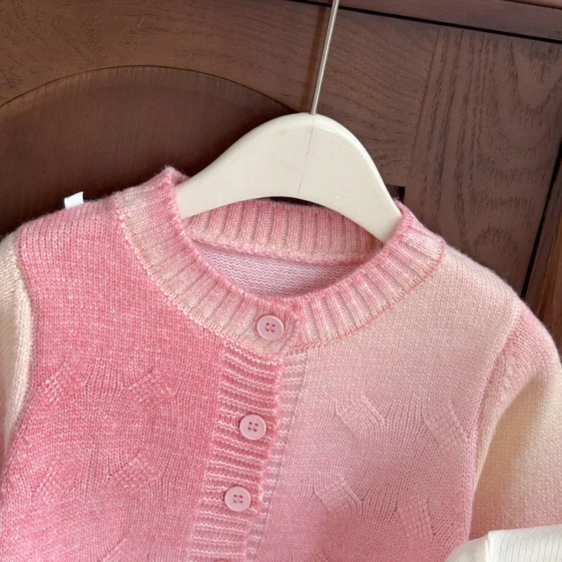 Gaun Anak Perempuan 2025 Model Baru Musim Semi dan Gugur Tipis, Gaun Kasual Lengan Panjang untuk Bayi