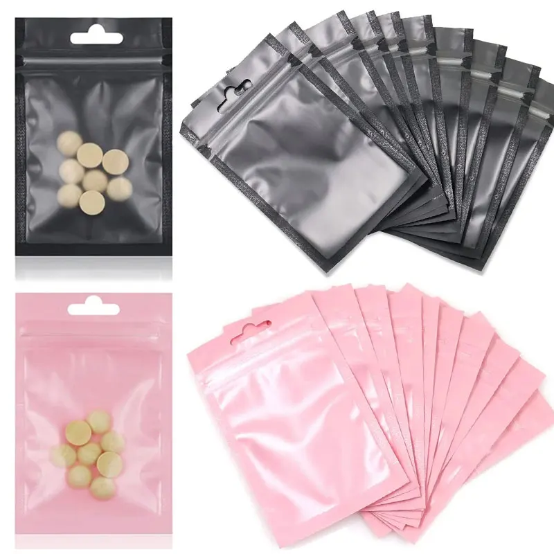 

50pcs/lot Thicken Ziplock Bags Transparent Plastic Pouches For DIY Jewelry Display Retail Packaging Storage Pouch Zip Lock Bags