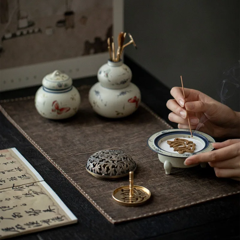 Ceramic incense set, household incense burner