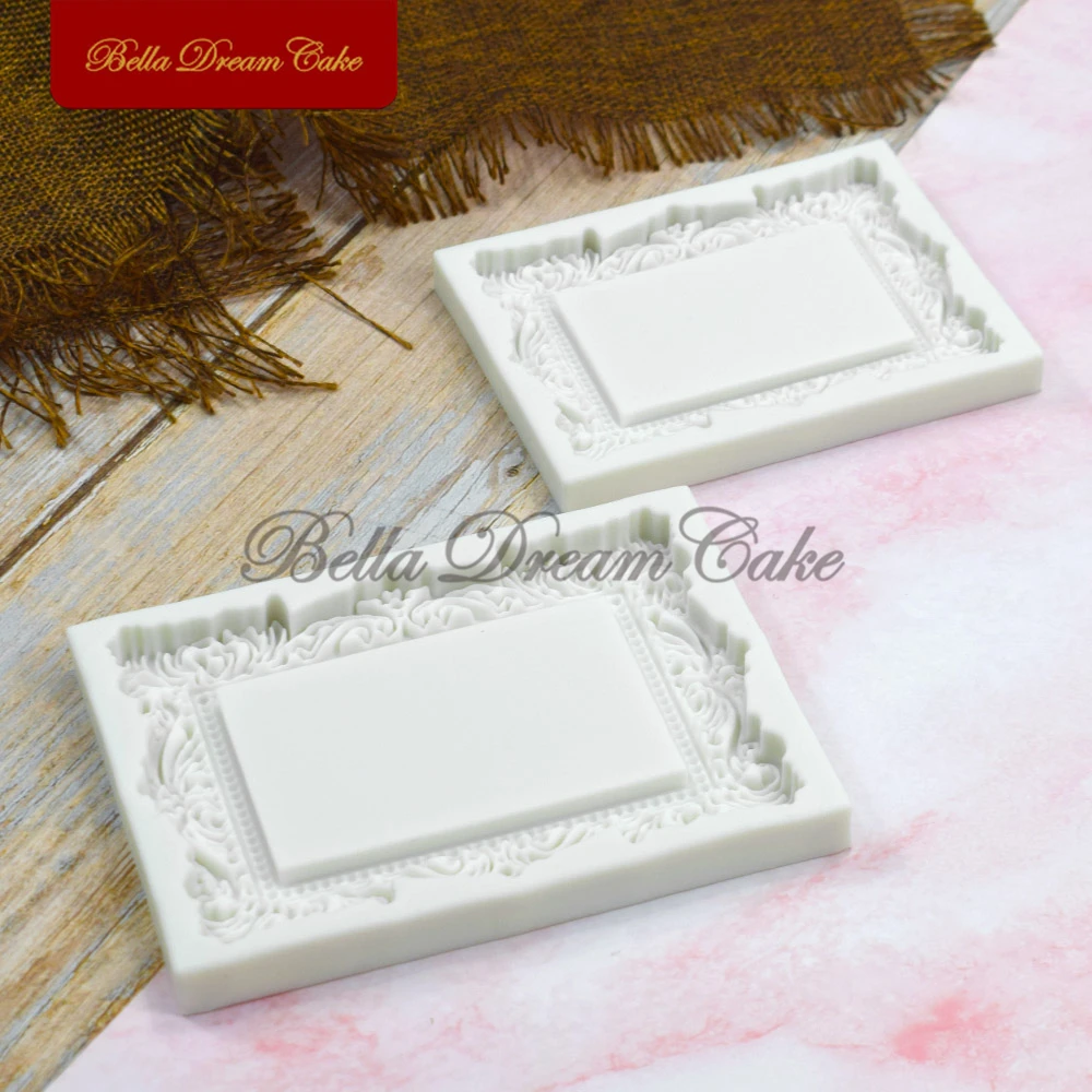 European Relief Frame Silicone Mold Fondant Chocolate Moulds DIY  Sugarcraft Clay Model Cake Decorating Tools Kitchen Bakeware