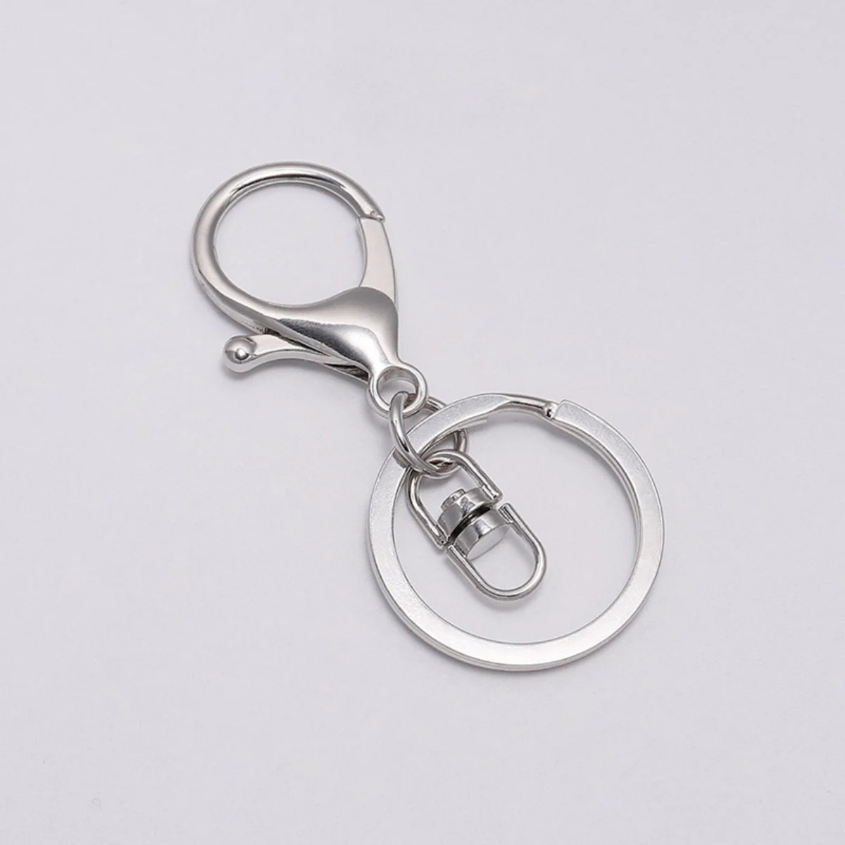 5pcs Keychain Ring 30 mm Key Ring Long 70 mm Plated Lobster Clasp Key Hook Chain Keychain Split Key Ring Jewelry Making Supplies