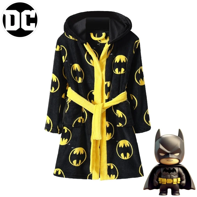 DC Batman Boys and Girls Cool Creative Anime Cartoon Pattern Fashion Soft Skin-Friendly Loose Comfortable Thick Warm Bathrobe