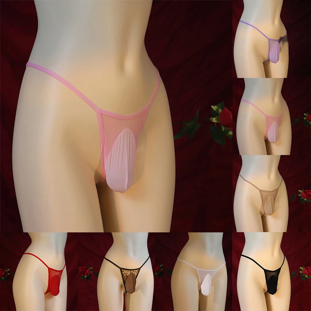 الرجال الملابس الداخلية سيسي الحقيبة الناعمة بلون ثونغ بيكيني تنفس موجز g-سلسلة ليوبارد طباعة منخفضة الخصر العلامة التجارية الجديدة