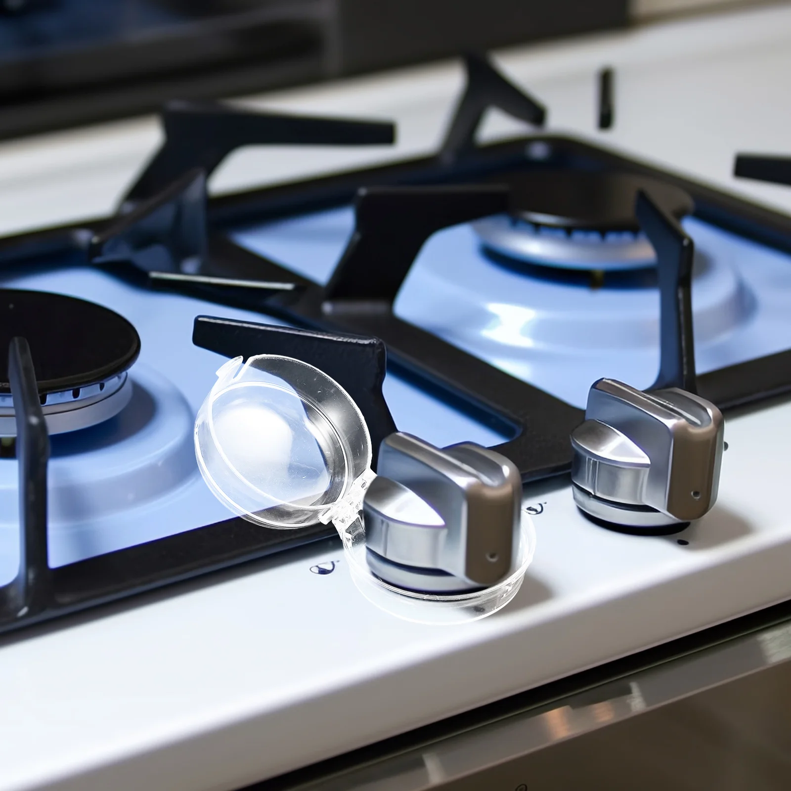 

6pcs Gas Stove Knob Guards Transparent Heat Resistant Kitchen Stove Protector Universal Oil Resistant Plastic Covers