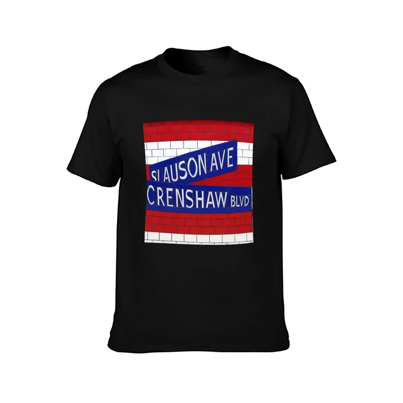 Crenshaw and Slauson T-Shirt funny meme t-shirts quick-drying graphics summer top mens white t shirts