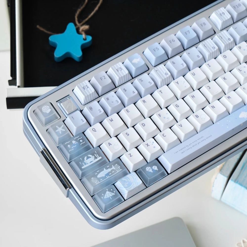 الأزرق الطيور موضوع Keycap 142key PBT + PC مخصص الحد الأدنى الأزرق غطاء لوحة المفاتيح الكرز الشخصي الألعاب KeyCap للوحة المفاتيح الميكانيكية