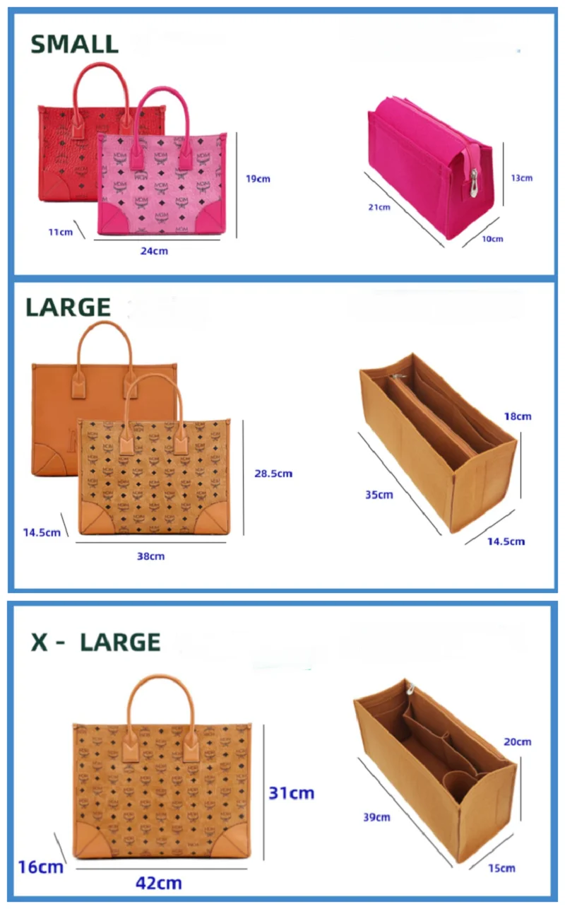 【Only Sale Inner Bag】Bag Organizer Insert For MCM Munchen Tote Organiser Divider Shaper Protector Compartment Inner